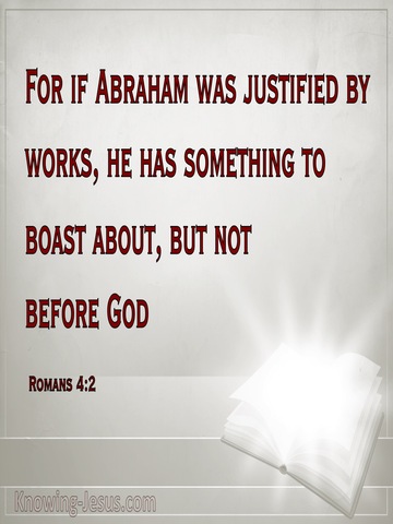 Romans 4:2 Something To Boast About But Not Before God (red)